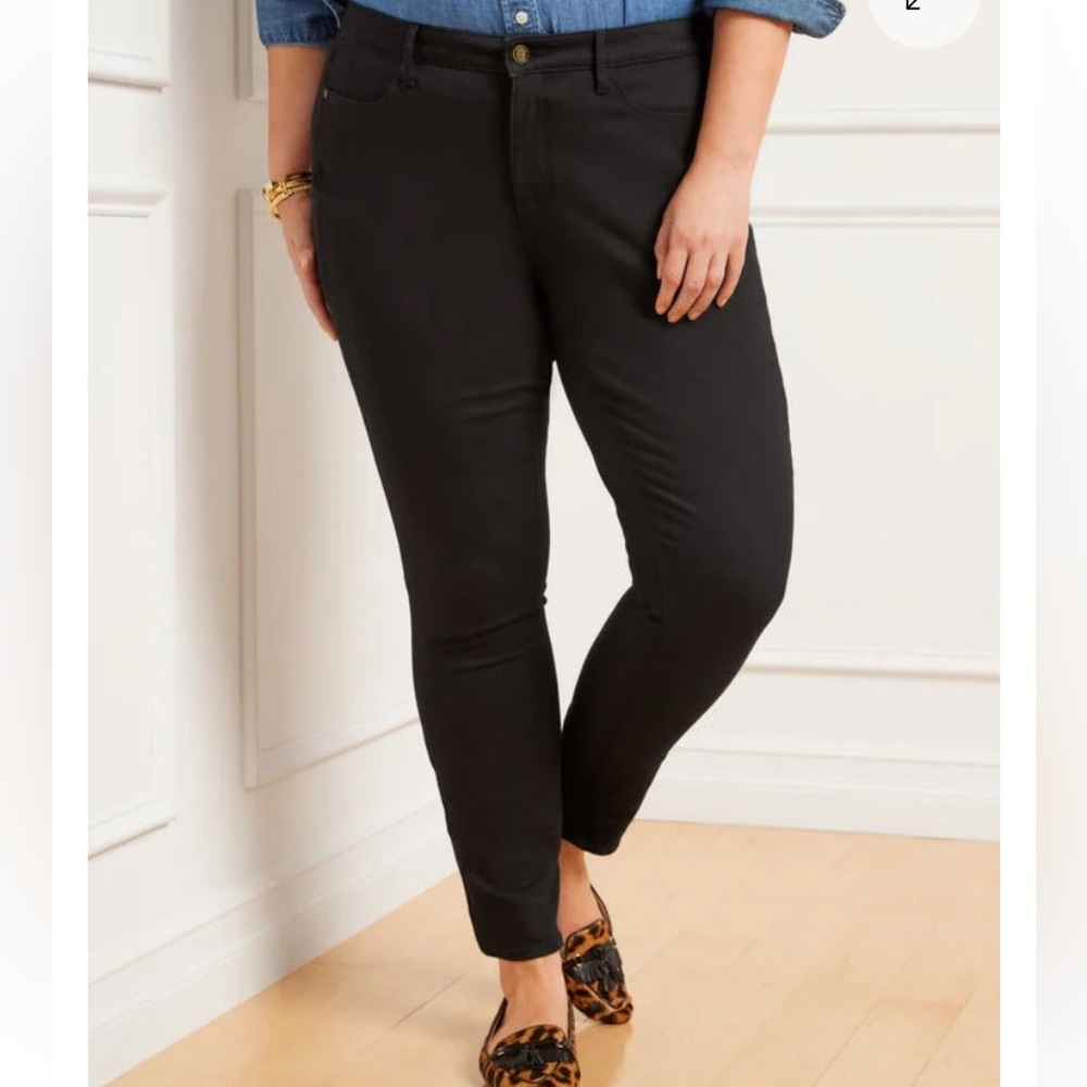 Talbots High Waist Ponte Jegging Ankle Black 16P